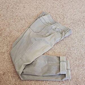 Chico's gray denim cuffed jeans